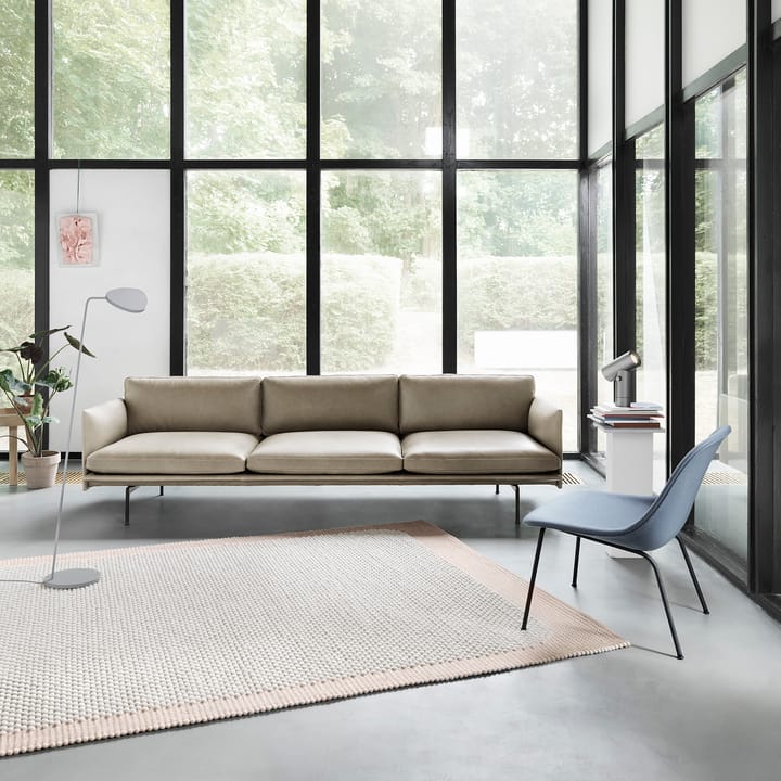 Fiber Lounge καρέκλα με μεταλλικά πόδια, Divina 154-Black Muuto