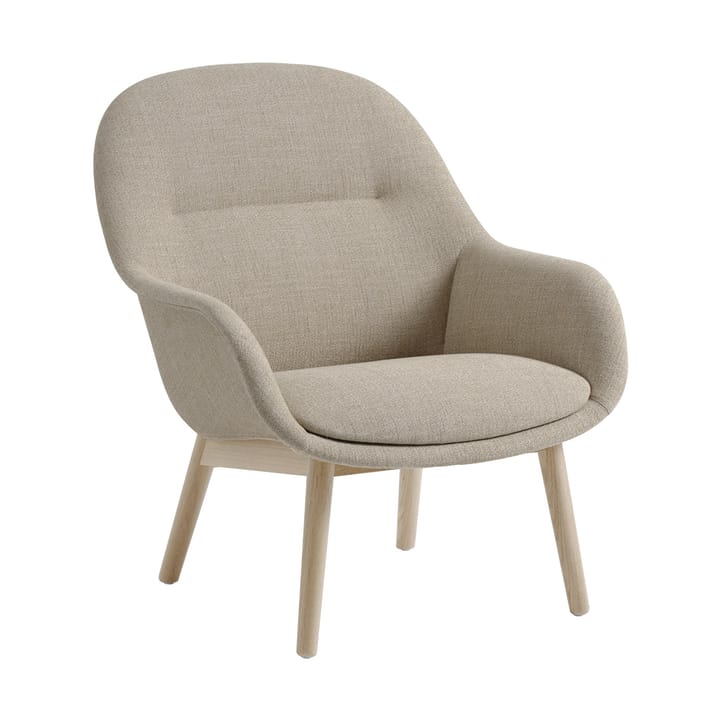 Πολυθρόνα Fiber Lounge με ξύλινα πόδια βελανιδιάς - Ecriture 240-grey - Muuto