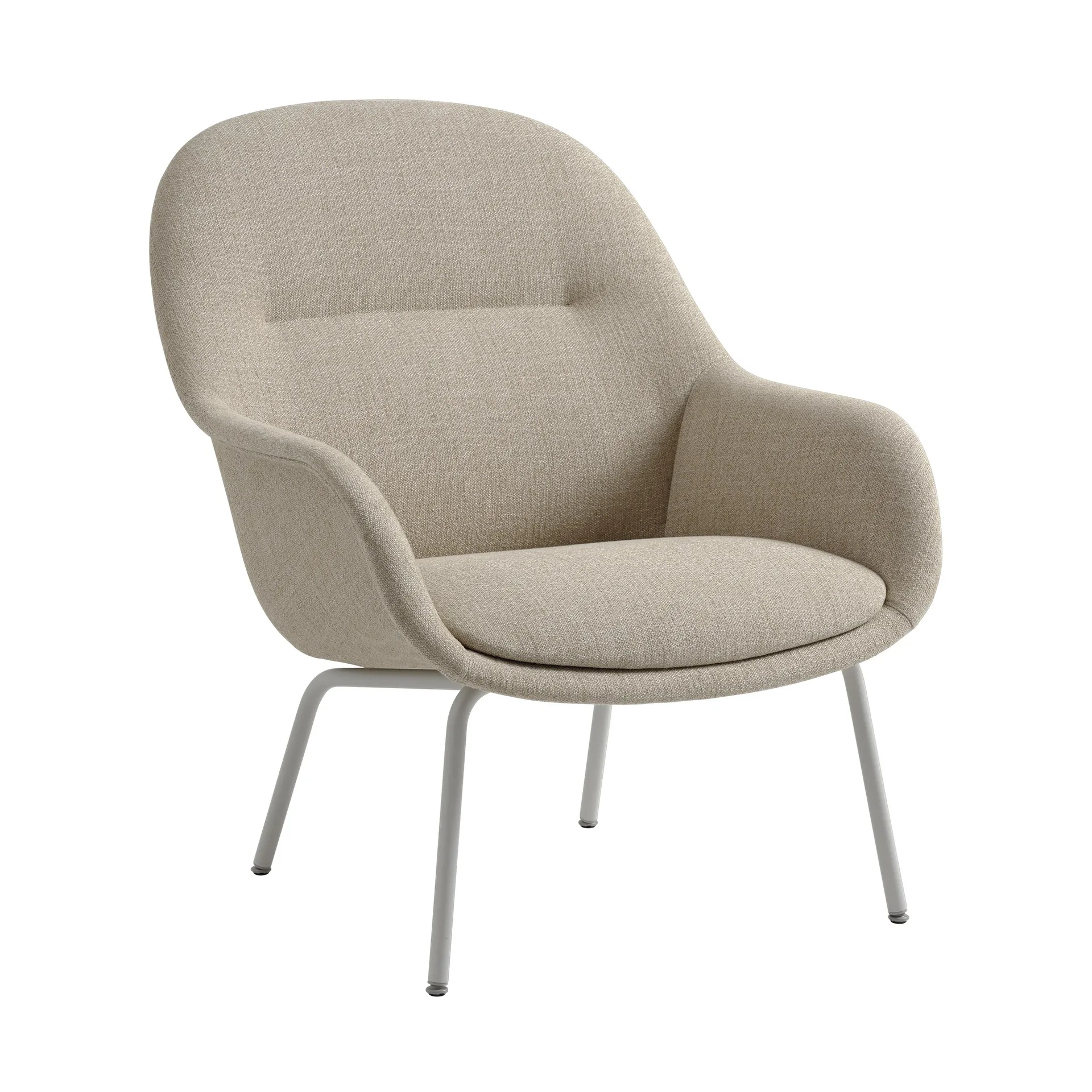 Πολυθρόνα Fiber Lounge με ατσάλινα πόδια, Ecriture 240-grey Muuto