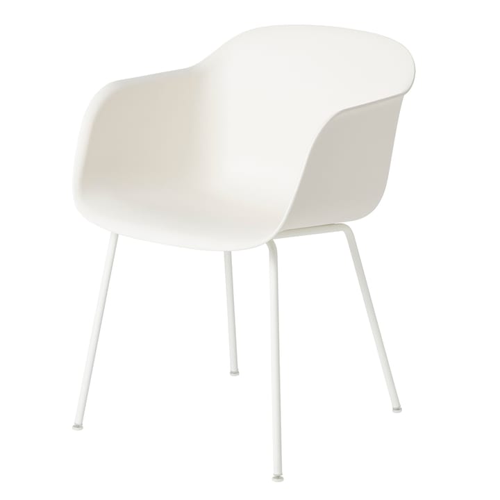 Καρέκλα Fiber με υποβραχιόνιο - Natural white (πλαστικό) - Muuto