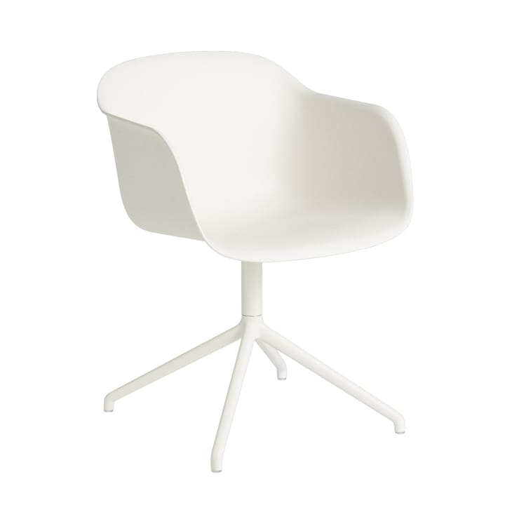 Καρέκλα γραφείου με περιστρεφόμενη βάση Fiber - Natural white (πλαστικό) - Muuto