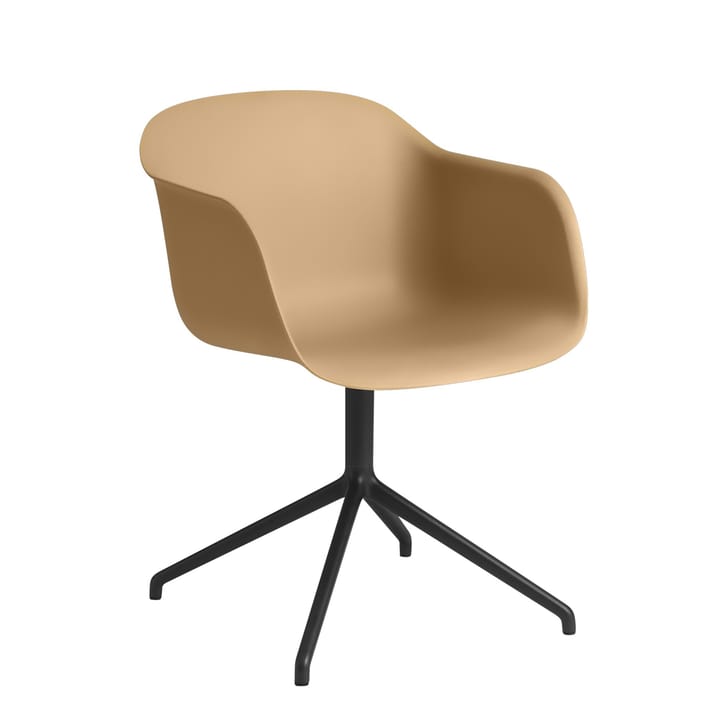 Καρέκλα γραφείου με περιστρεφόμενη βάση Fiber - Ochre-Black (plastic) - Muuto