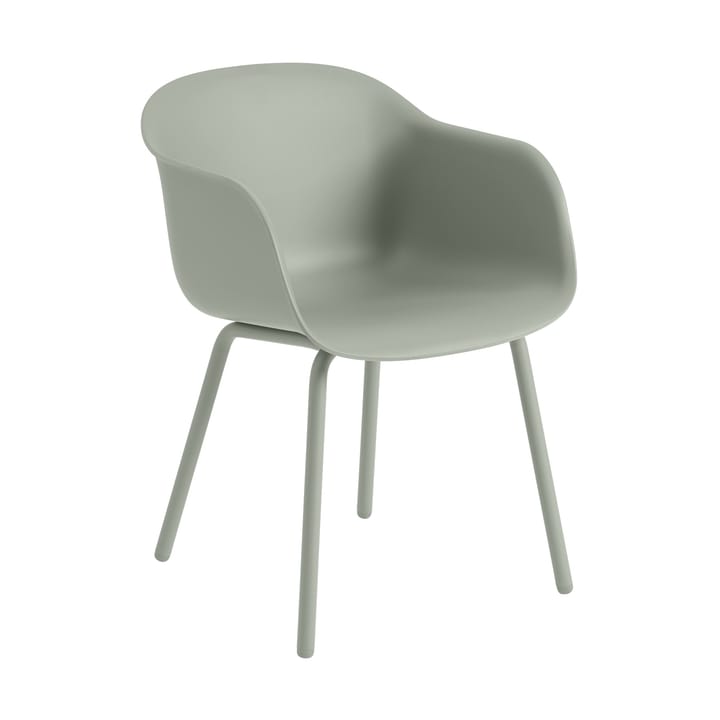 Πολυθρόνα Fiber Outdoor με ατσάλινα πόδια - Dusty green - Muuto