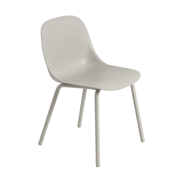 Καρέκλα Fiber Outdoor side με ατσάλινα πόδια - Grey - Muuto