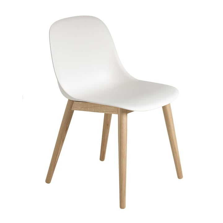 Fiber Side καρέκλα εμ ξύλινα πόδια - λευκό-δρυς - Muuto