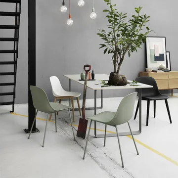 Fiber Side καρέκλα - Dusty green (plastic) - Muuto