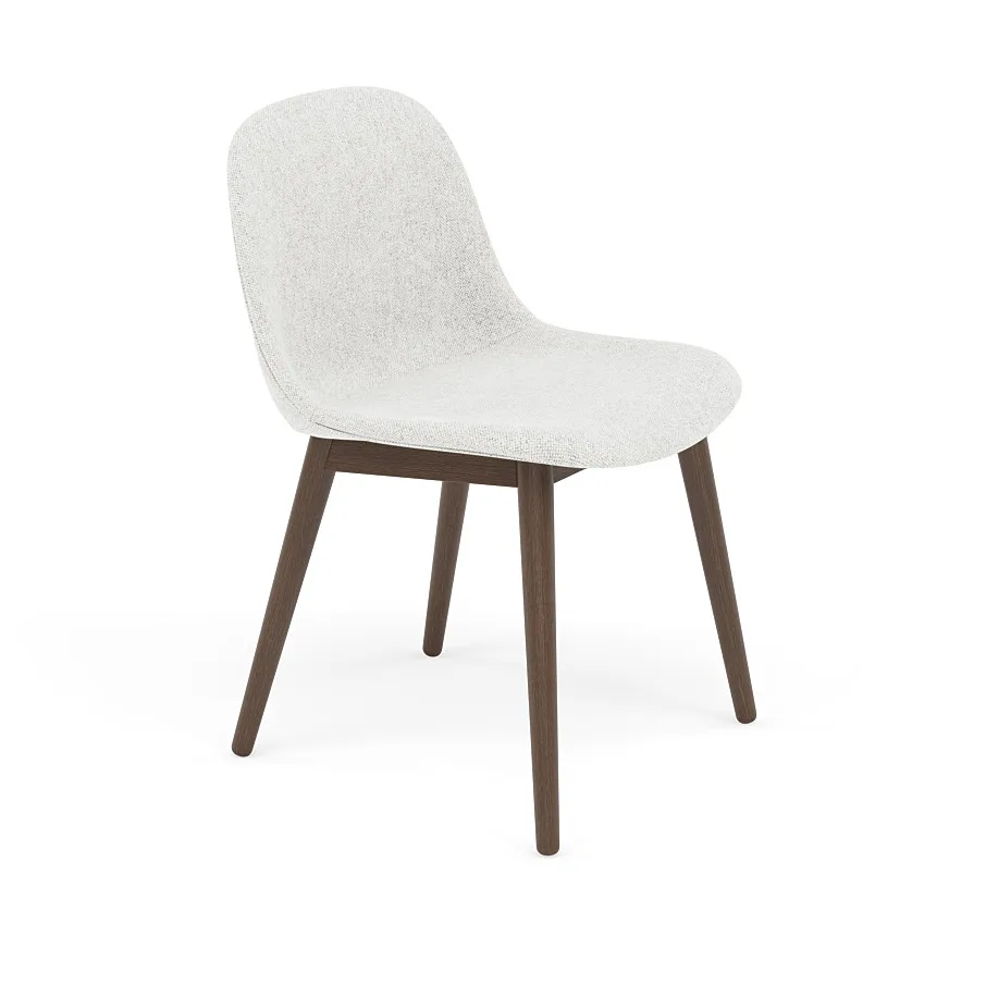 Fiber Side καρέκλα εμ ξύλινα πόδια, Hallingdal nr110-stained dark brown Muuto