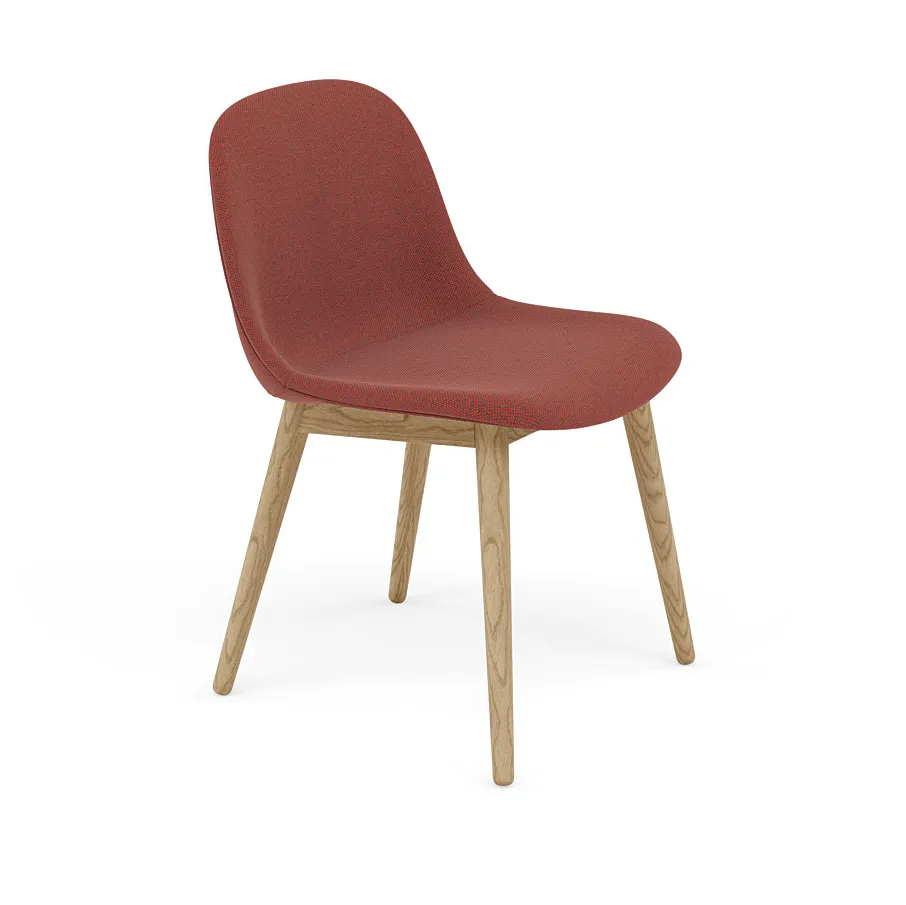 Fiber Side καρέκλα εμ ξύλινα πόδια, Re-wool 558-oak Muuto