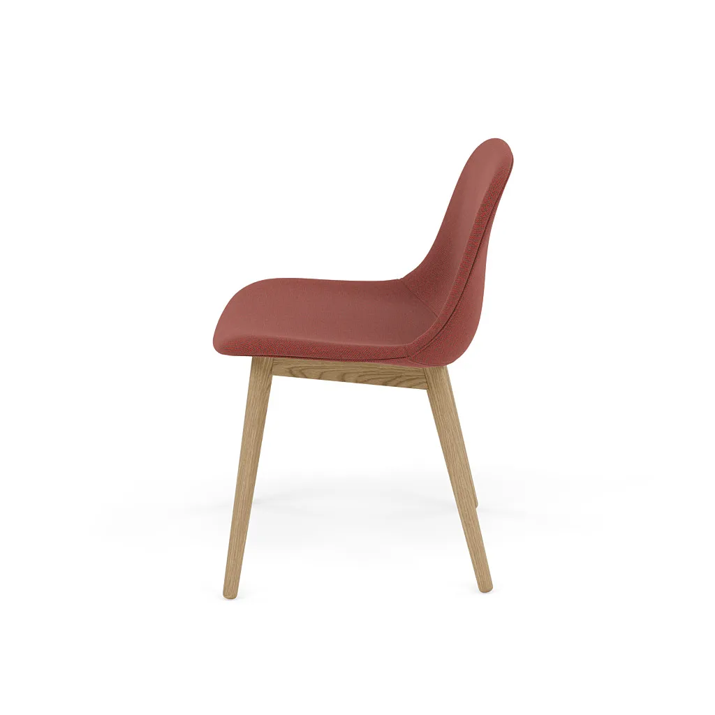 Fiber Side καρέκλα εμ ξύλινα πόδια, Re-wool 558-oak Muuto