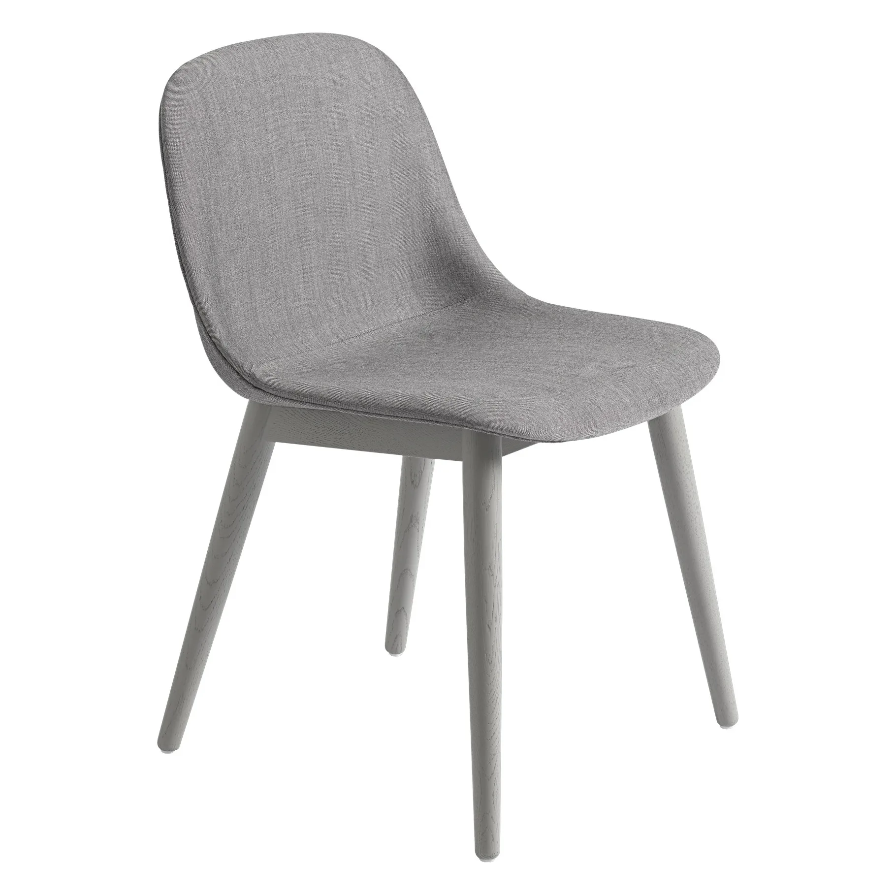 Fiber Side καρέκλα εμ ξύλινα πόδια, Remix 133-grey Muuto