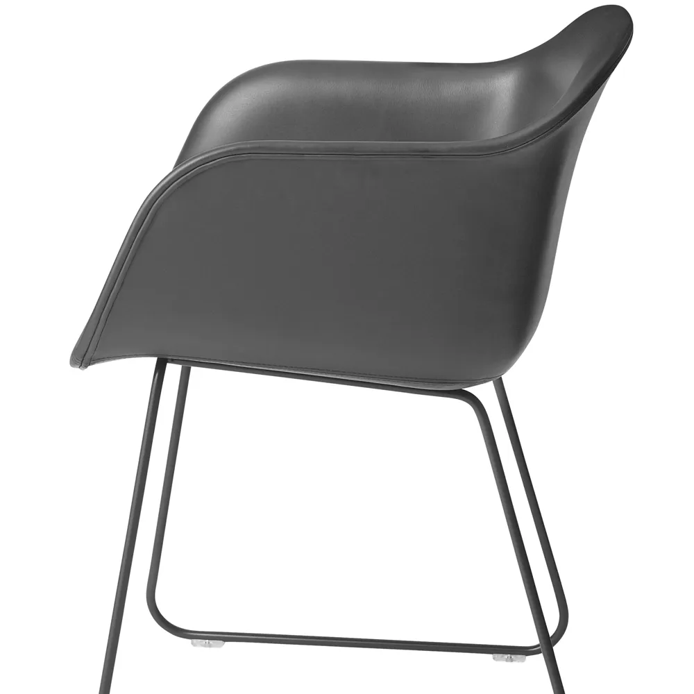 Πολυθρόνα Fiber sled base, Dusty green, gröna medar Muuto