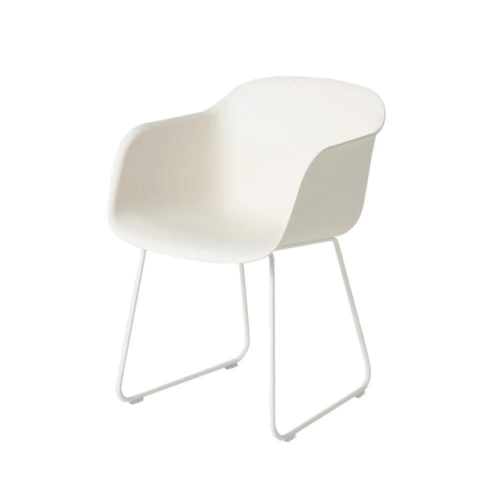 Πολυθρόνα Fiber sled base, Natural white, vita medar Muuto