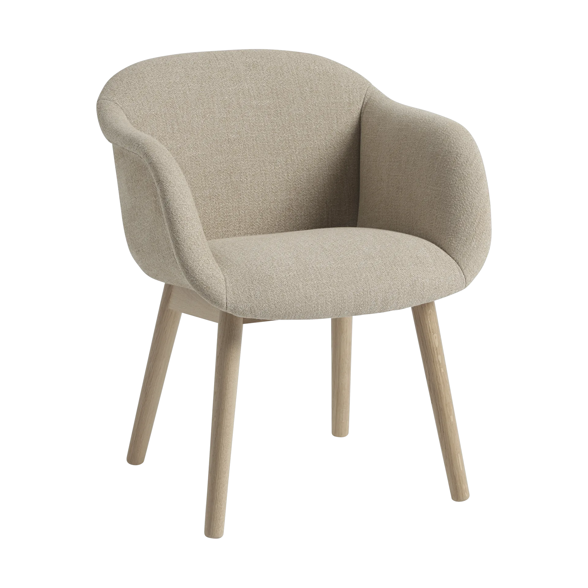 Πολυθρόνα Fiber Soft με ξύλινα πόδια, Ecriture 240/Oak Muuto