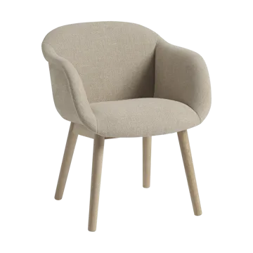 Πολυθρόνα Fiber Soft με ξύλινα πόδια - Ecriture 240/Oak - Muuto