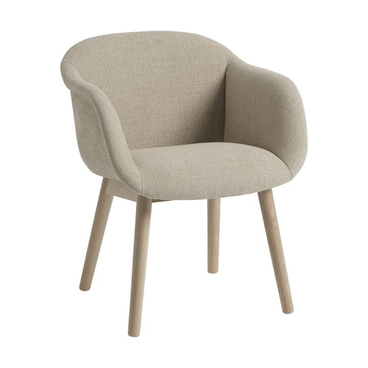 Πολυθρόνα Fiber Soft με ξύλινα πόδια - Ecriture 240/Oak - Muuto