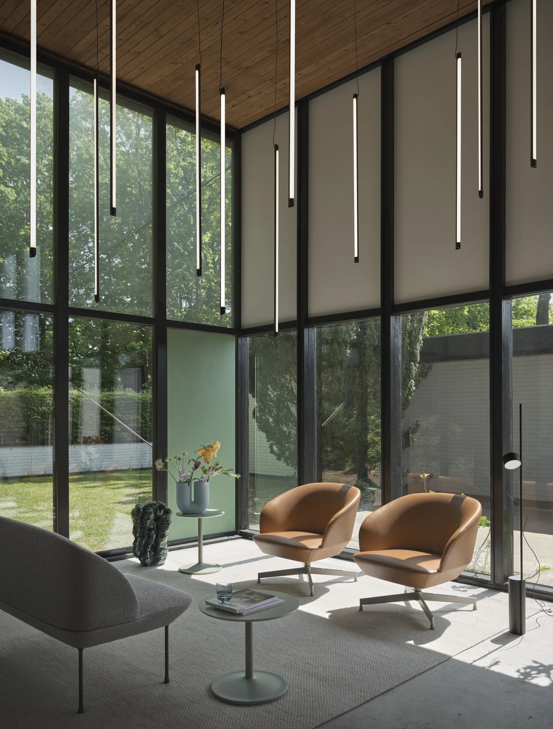 Κρεμαστό Φωτιστικό Fine 90 cm, Black Muuto