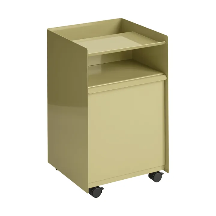 Folded Trolley ρολό βαγόνι με συρτάρι - Dark beige green - Muuto