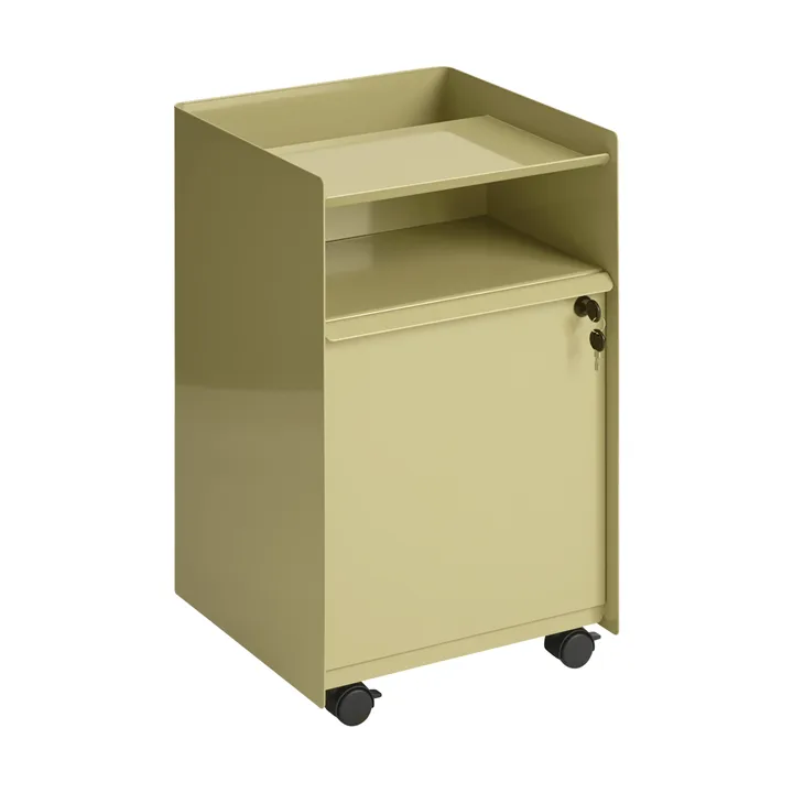 Folded Trolley τρόλεϊ με ντουλάπι - Dark beige green - Muuto
