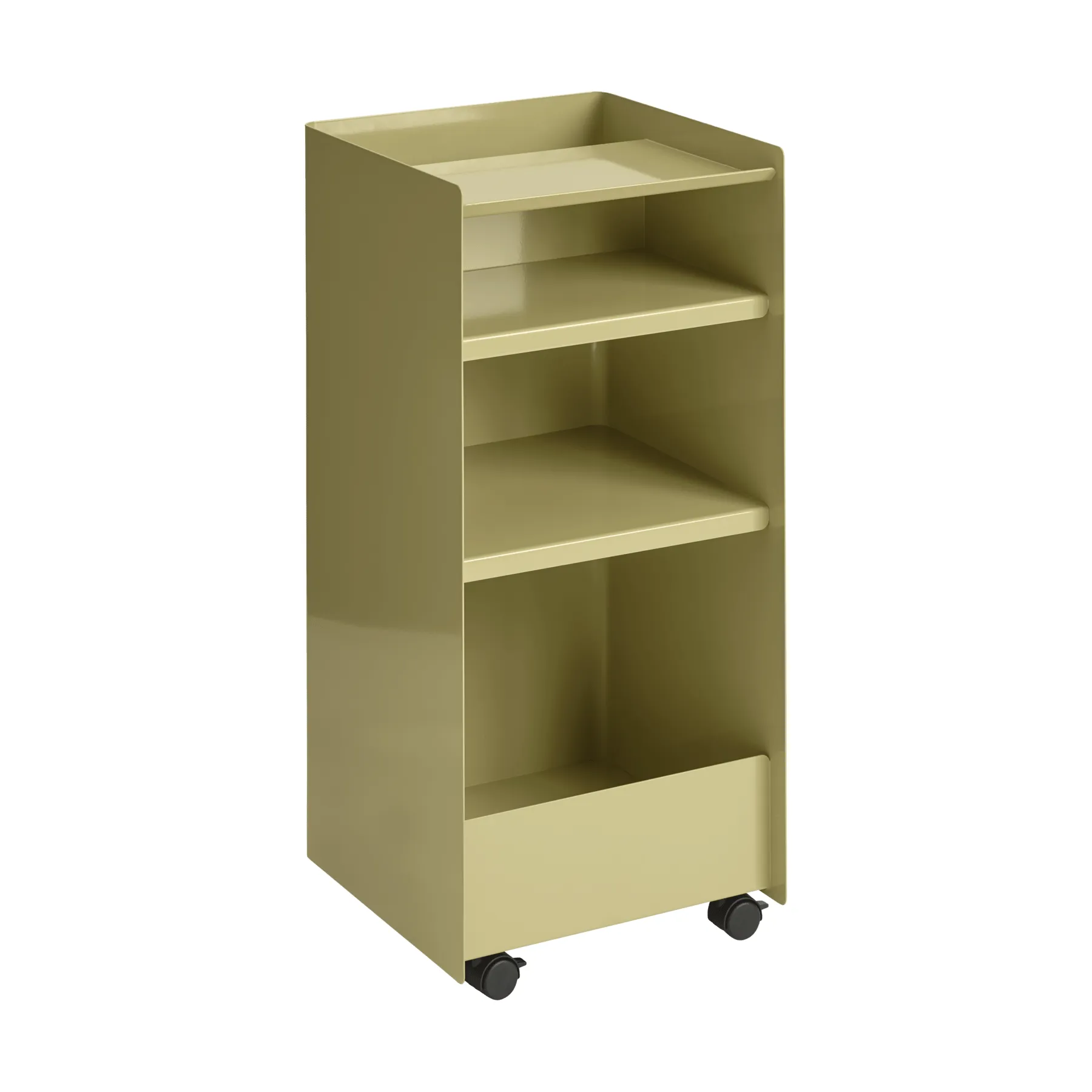 Folded Trolley rullvagn ανοιχτή, Σκούρο μπεζ πράσινο, 37,4x38,7x37,2 εκ. Muuto