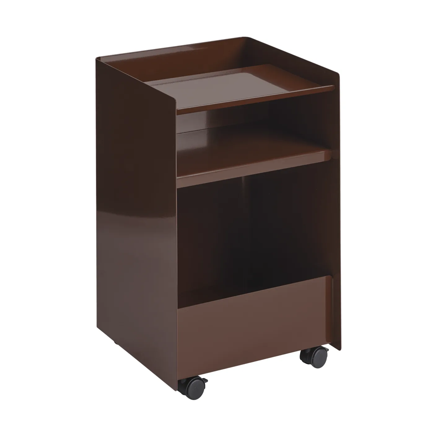 Folded Trolley rullvagn ανοιχτή, Dark red 37,4x61,5x37,2 εκ. Muuto