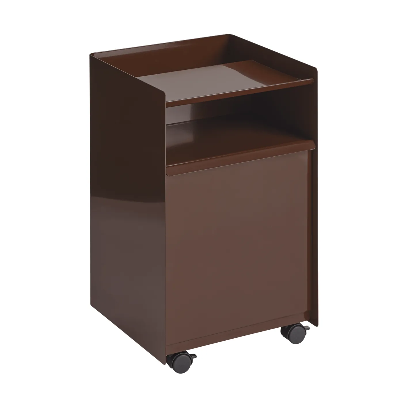 Folded Trolley ρολό βαγόνι με συρτάρι, Σκούρο κόκκινο Muuto