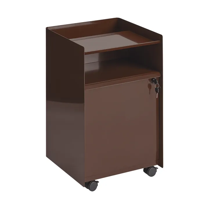 Folded Trolley τρόλεϊ με ντουλάπι - Σκούρο κόκκινο - Muuto