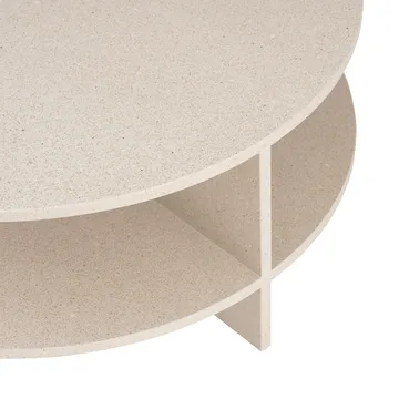 Halves τραπεζάκι σαλονιού - Light taupe-terrazzo, Ø85 cm - Muuto