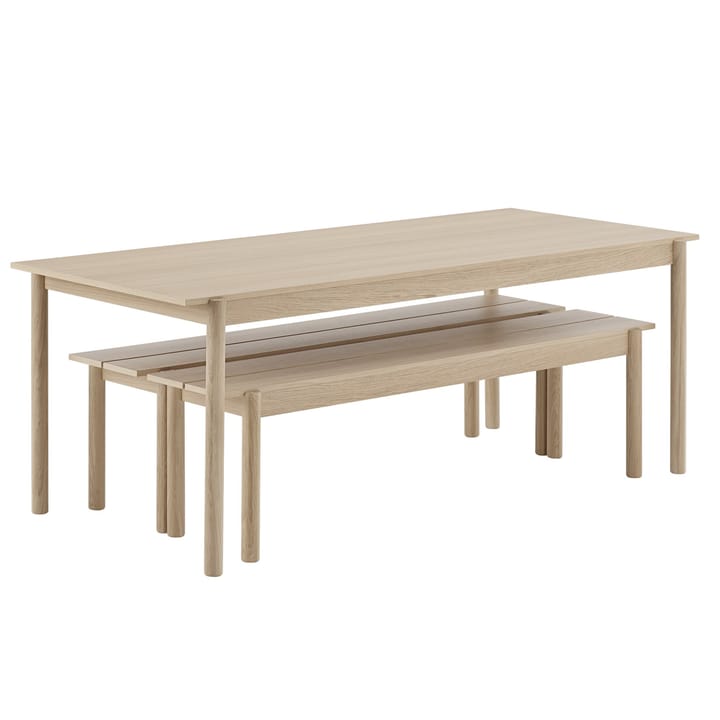 Linear ξύλινο τραπέζι δρυός - 200x90 εκ - Muuto