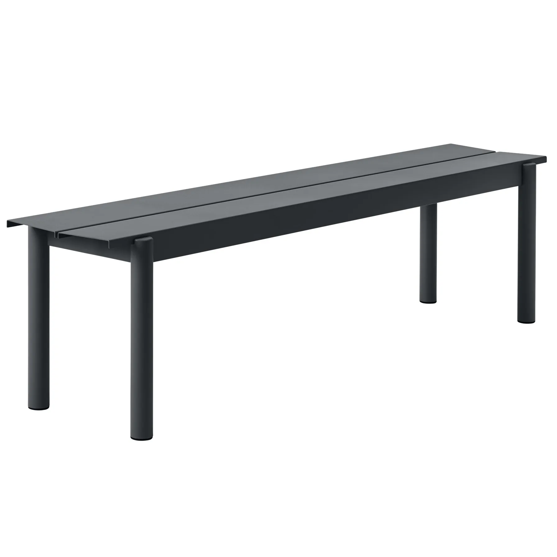 Linear steel παγκάκι 170 cm, Black Muuto