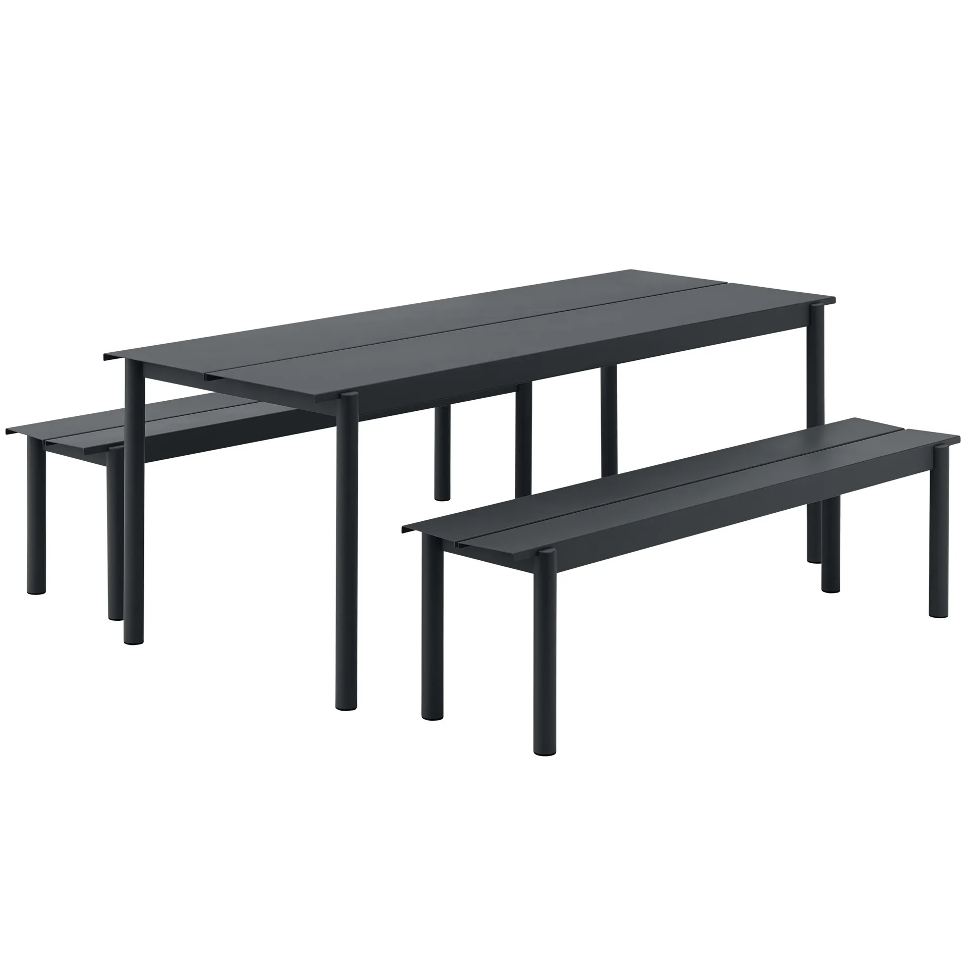 Linear steel παγκάκι 170 cm, Black Muuto