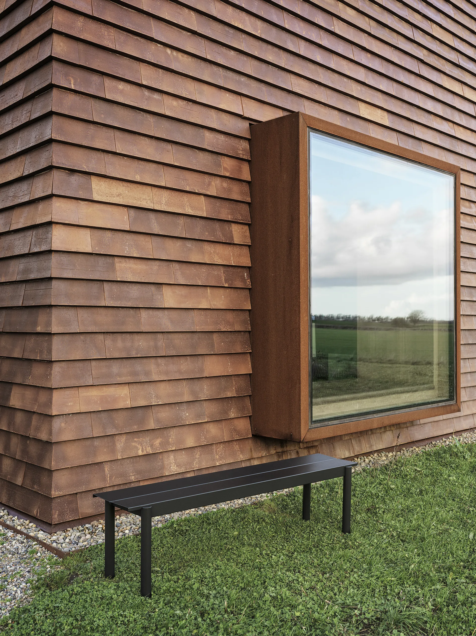 Linear steel παγκάκι 170 cm, Black Muuto