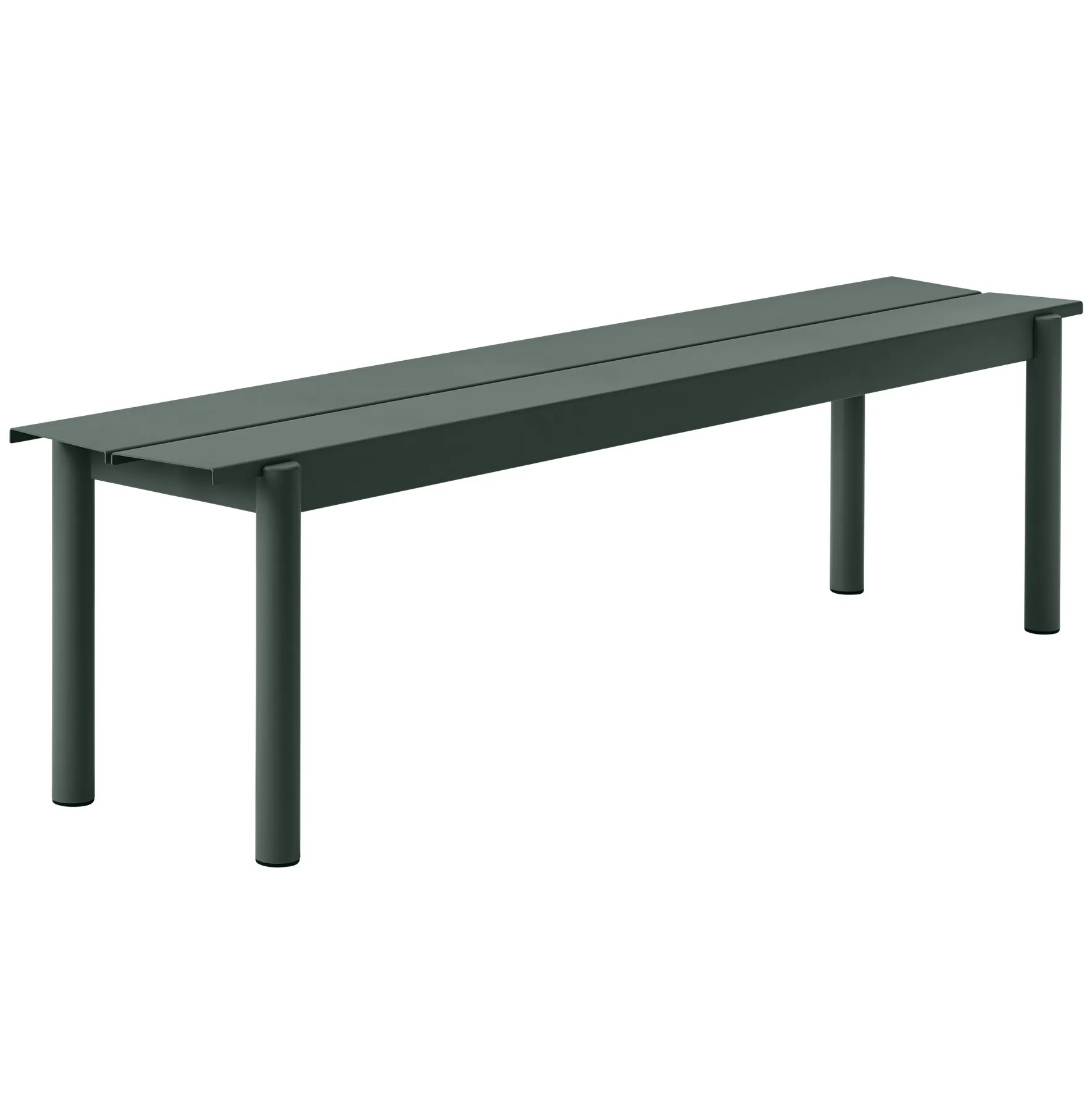 Linear steel παγκάκι 170 cm, Dark green Muuto