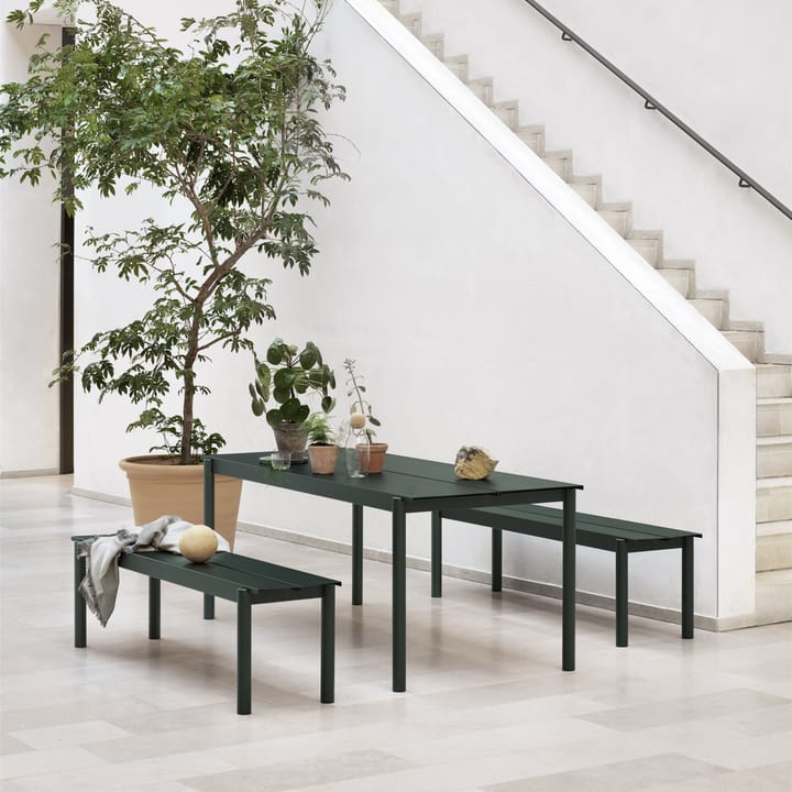 Linear steel παγκάκι 170 cm, Dark green Muuto
