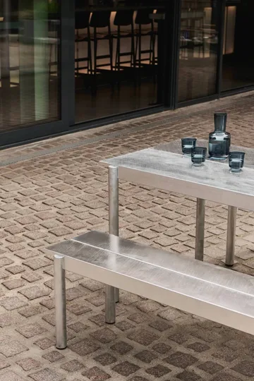 Linear steel παγκάκι 170 cm - Warm galvanized steel - Muuto
