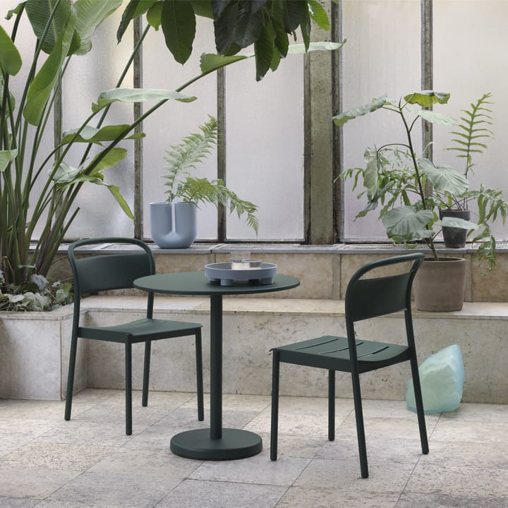Linear steel τραπέζι Ø70 cm, Dark green Muuto