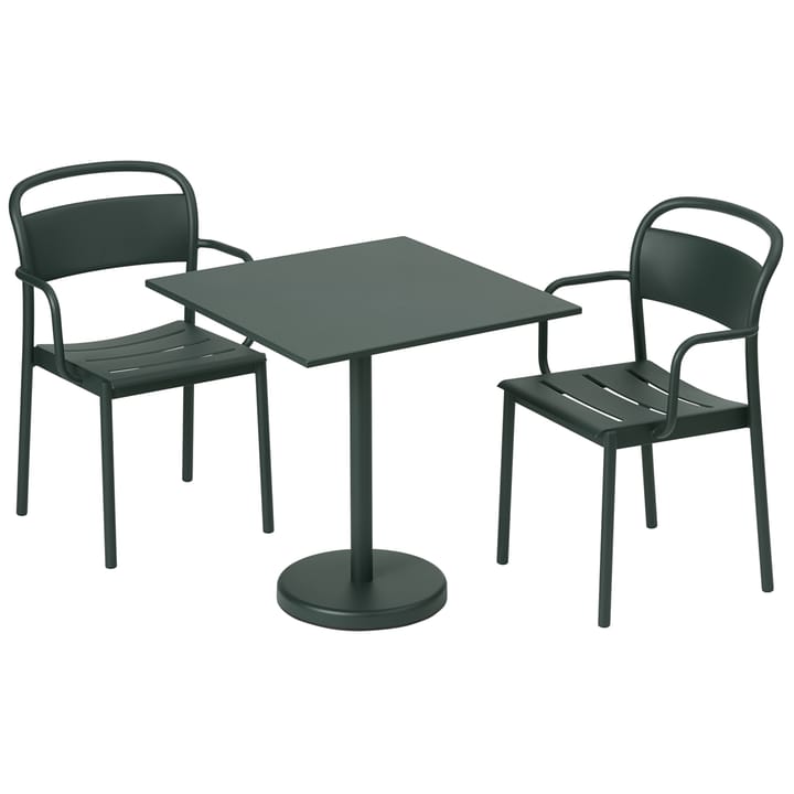 Linear steel τραπέζι 70x70 cm, Dark green Muuto
