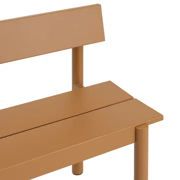 Linear Steel παγκάκι με πλάτη - Burnt orange, 110x34 εκ. - Muuto