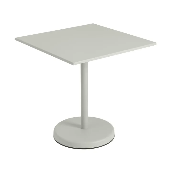 Γραμμικό ατσάλινο τραπέζι καφέ Linear steel café table V2 70x70 εκ. Γκρι - Muuto