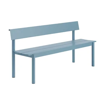 Linear Steel παγκάκι με πλάτη - Pale blue, 170x34 εκ. - Muuto