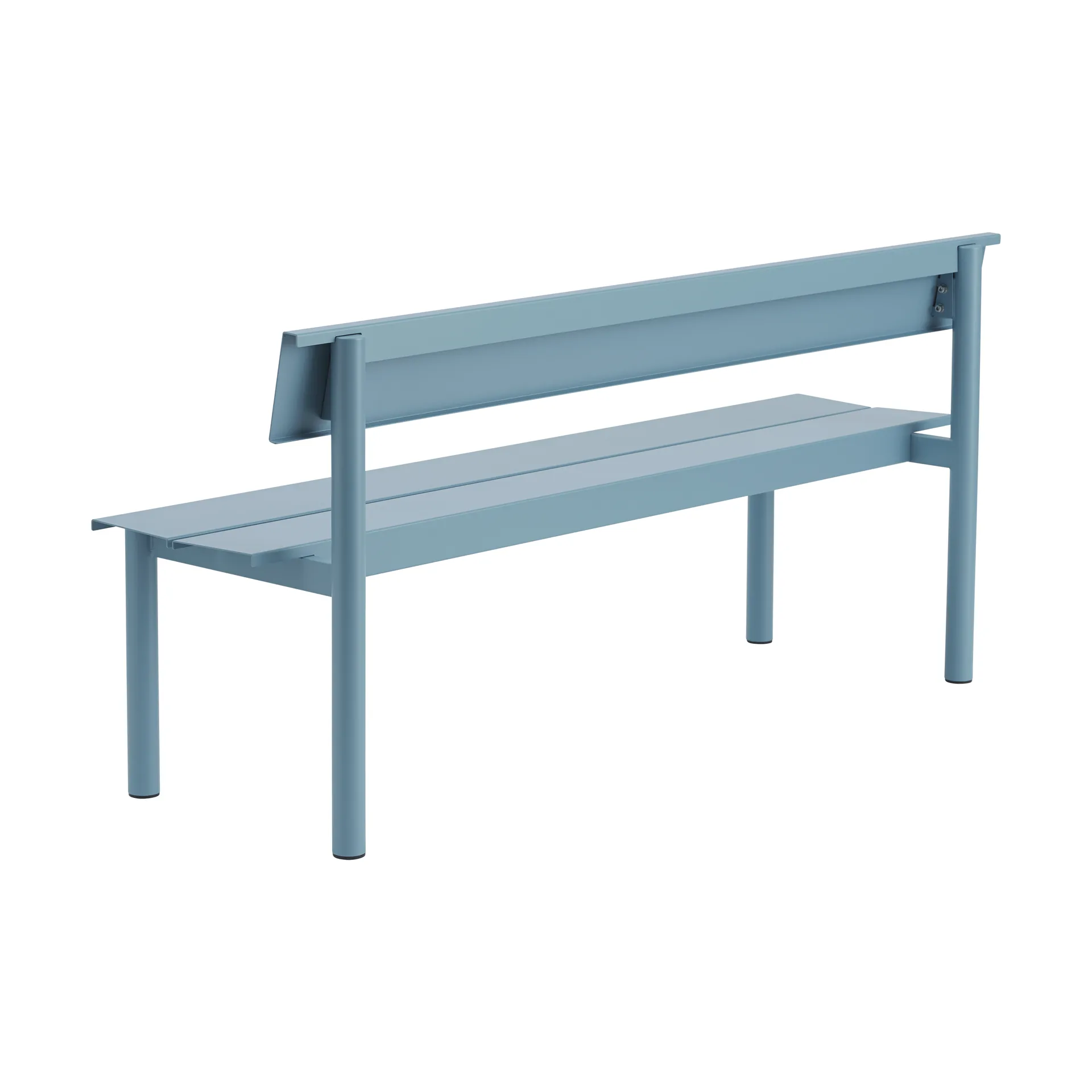 Linear Steel παγκάκι με πλάτη, Pale blue, 170x34 εκ. Muuto