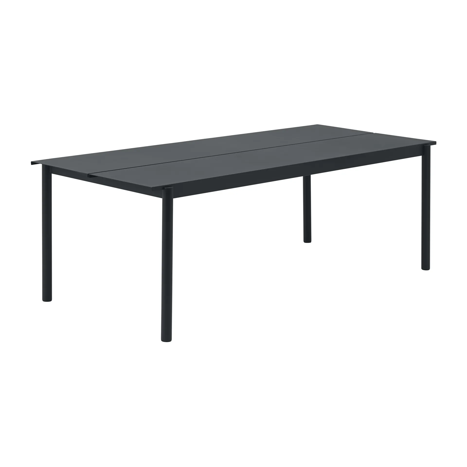 Linear steel table bord 220x90 cm, Μαύρο (RAL 7021) Muuto