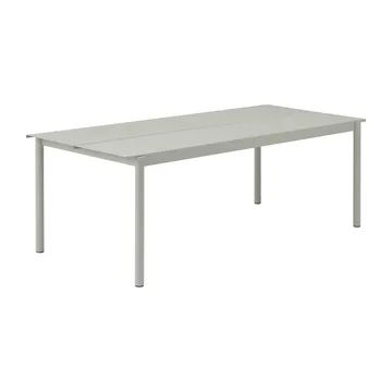 Linear steel table bord 220x90 cm - Γκρι (RAL 7044) - Muuto