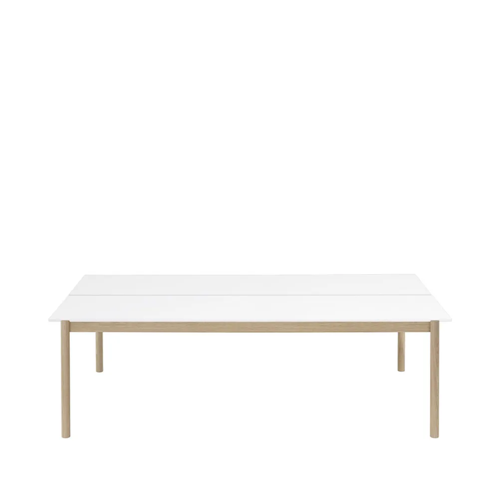 Τραπέζι Linear System 142x240 cm, White laminate-white ABS-oak Muuto