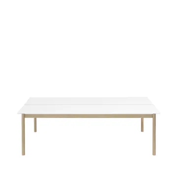 Τραπέζι Linear System 142x240 cm - White laminate-white ABS-oak - Muuto