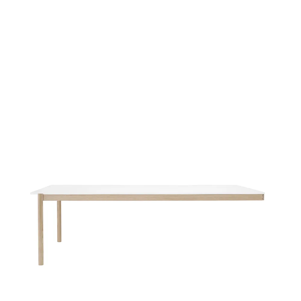Τραπέζι Linear System End Module, Λευκή επικάλυψη-Δρυς 240x142 cm Muuto