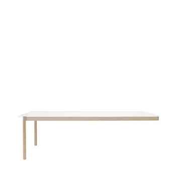 Τραπέζι Linear System End Module - Λευκή επικάλυψη-Δρυς 240x142 cm - Muuto