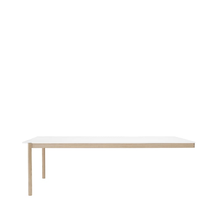 Τραπέζι Linear System End Module - Λευκή επικάλυψη-Δρυς 240x142 cm - Muuto