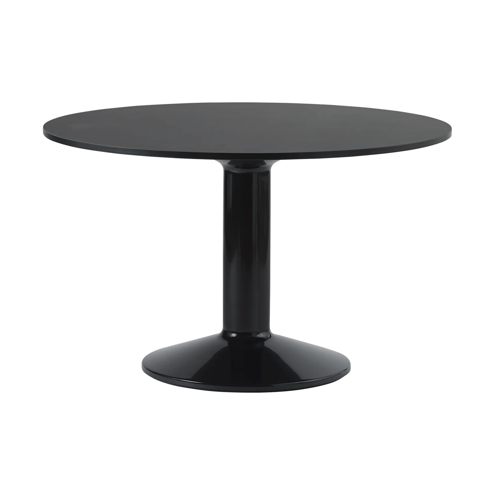 Midst τραπέζι βάθρο Ø120 cm, Black Linoleum-Black Muuto