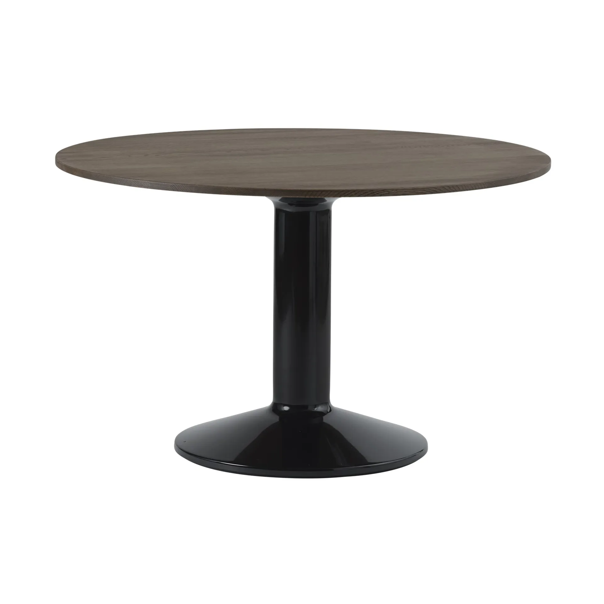 Midst τραπέζι βάθρο Ø120 cm, Dark Oiled Oak-Black Muuto