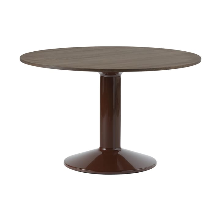 Midst τραπέζι βάθρο Ø120 cm - Dark Oiled Oak-Dark Red - Muuto